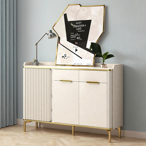 Étagère à chaussures en bois moderne avec porte coulissante, fine et anti-poussière, porte de placard à chaussures rotative - Product Image 2