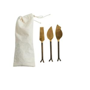 Juego de cuchillos de mantequilla de latón, juego de rebanadores de queso, juego de esparcidor de queso, mango de mármol para producto de gran oferta, muestra gratis - Product Image 4