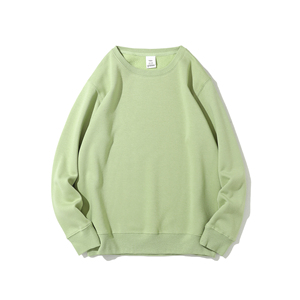 French Terry Pullover Hoodie 80% Algodón 20% poliéster cuello redondo sudadera patrón sólido invierno lavado - Product Image 1