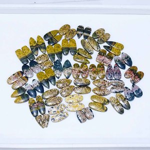 Paire de jaspe océanique naturel de haute qualité Cabochon en vrac mélange de pierres précieuses forme et taille Lot de pierres précieuses en vrac fabrication de bijoux - Product Image 6