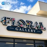 Lettres 3D personnalisées pour devanture de magasin, enseignes commerciales extérieures, logo imprimé sur acrylique, signalétique pour projets de vente au détail