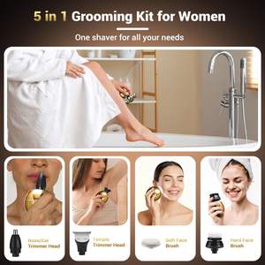 Afeitadora Eléctrica Recargable 5 en 1, Cuchillas Rotatorias Flotantes 7D, Cabezal de Afeitado para Hombres y Mujeres, Kit de Afeitado en Seco/Húmedo IPX7 - Product Image 6