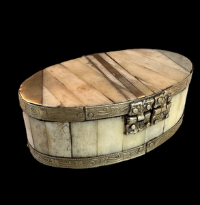 Natural Jewellery Box Handmade Sculptures Bone and <b>Wood</b> Inlay Box <b>Bangle</b> from India - Product Image 1