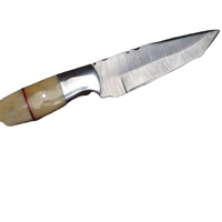 Couteau de poche de chasse en acier Damas haut de gamme avec manche en bois Couteau de chasse en acier Damas forgé à la main personnalisé
