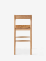 Chaise haute de bar moderne de luxe en bois massif personnalisée pour restaurant et hôtel, durable et écologique