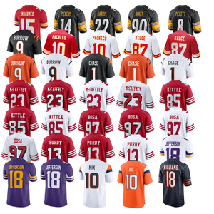Camisetas de Fútbol Americano de Manga Corta para Comercio Exterior, Tallas Grandes, Temporada de Verano para los Equipos Chiefs, Raiders, Ravens, Lions, Bills, Broncos, Cowboys - Product Image 1