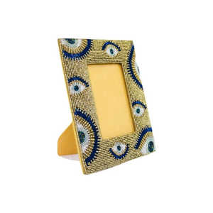 Cadre photo perlé fait main, motif floral rectangulaire, mosaïque artisanale, décoration pour la maison - Product Image 2