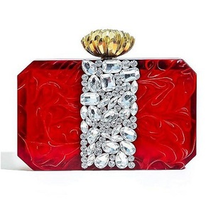 Bolso de mano hecho a mano para mujer, bolso de mano de resina epoxi, trabajo de piedra, estilo de arte popular para fiestas nocturnas, eventos nupciales, regalos con cadena - Product Image 6