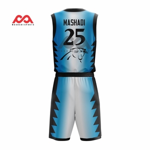 Ensembles d'uniformes de basket-ball unisexes sublimés en gros sans manches Uniformes de basket-ball personnalisés en tissu extensible de haute qualité - Product Image 6