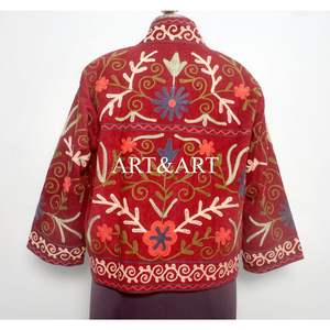 Chaqueta de Invierno de Algodón con Botones, Estilo Étnico Vintage, Acolchada Gruesa, Transpirable, Ecológica, Bordada a Mano - Product Image 5