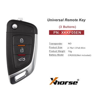 欧盟发货 5 件/批 Xhorse XKKF05EN 第二代有线遥控钥匙刀形翻盖式 <span class=keywords><strong>3</strong></span> 按钮 英文版 - Product Image 6