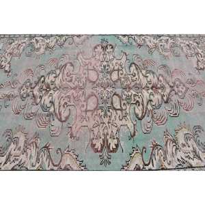 Alfombra Turca Vintage de 6.3 x 9.7 pies, Verde Beige, Tejido Plano, Lana Ecológica, Pelo Medio, Diseño de Patchwork, Decoración para Sala de Estar - Product Image 5