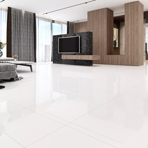 Gạch Sứ Tráng Men Cơ Thể Màu Trắng Khối Đá Cẩm Thạch Thô Lasa Trắng 60*120Cm Hiệu Ứng Đá 60*60 - Product Image 4