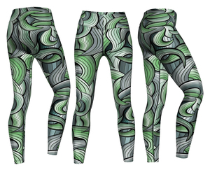 2025 Digital Essence Yoga Leggings Premium Qualité Tissu Tricoté Taille Logo Infuser Style Vibrant Améliorer Votre Expérience De Yoga - Product Image 4