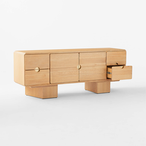 ตู้เก็บของไม้เนื้อแข็งแบบมินิมอลพร้อมลิ้นชัก ดีไซน์ทันสมัยสำหรับห้องนั่งเล่น โรงแรม อพาร์ตเมนต์ - Product Image 3