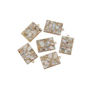 Femmes bricolage mode bijoux à bricoler soi-même faisant connecteur pendentif Turquoise Howlite diamant pierres précieuses pendentif à breloque pendentifs fins charmant - Product Image 4