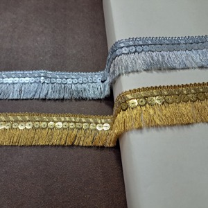 ขอบแฟชั่นคุณภาพสูงเรียงตามลำดับขอบลูกไม้สีทองสีทองสีทองสีทองสีทองและสีเงิน - Product Image 3