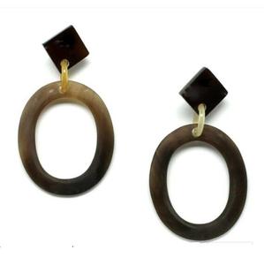 Pendientes de cuerno de búfalo sostenibles para mujer diseños Pendientes elegantes para mujer 100% Pendientes de gota de cuerno de búfalo y buey natural - Product Image 2
