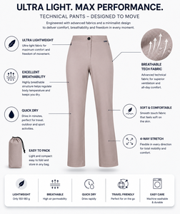Pantalon taille haute beige pour femme, couleur unie, respirant, longueur normale, poches latérales, fermeture boutonnée, bas de tenue décontracté pour le printemps - Product Image 4