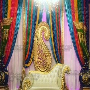 พื้นหลังเก้าอี้ในร่มสไตล์ดั้งเดิมทำจากเส้นใยขนาดเล็กจาก FRP สำหรับงานแต่งงานและงานปาร์ตี้ - Product Image 3