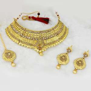 ชุดเครื่องประดับสุดหรูของ kriaa 1107911A สร้อยคอ Tikka และ Choker - Product Image 1