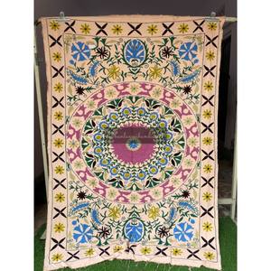 Courtepointes ouzbek Suzani durables toutes saisons décor à la maison couvre-lits cousu à la main coton brodé literie salon toute l'année - Product Image 3