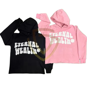 Unisex Autumn Solid Knitted 100% <b>Polyester</b> <b>Hoodies</b> Plain Dyed Fleece Eco-Friendly Quick Dry Breathable Stylish Pocket Design - Product Image 1