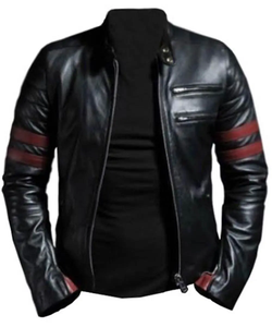 Chaquetas de Cuero con Forro para Hombre de Alta Calidad, con Cuello Alto y Diseño Bordado en la Parte Delantera, Personalizables - Product Image 6
