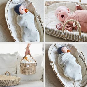 TienPhong Wholesale Seagrass Baby <b>Changing</b> Basket with Rope Handles - Handwoven Diaper <b>Changing</b> Tray for Nursery & Dresser - Product Image 5