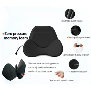 Coussin/<span class=keywords><strong>dossier</strong></span> orthopédique en mousse à mémoire <span class=keywords><strong>de</strong></span> forme pour le soulagement des douleurs dorsales <span class=keywords><strong>de</strong></span> la <span class=keywords><strong>voiture</strong></span> - Product Image 3