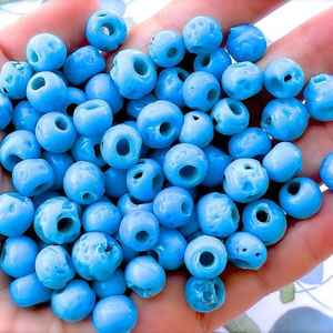 <b>VINTAGE</b>: 1kg - <b>Old</b> Glass Beads - Macrame Beads - Large Hole Beads Macramé Beads Patterns Loose Beads for Jewelry Making - Product Image 3