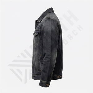 Chaqueta Vaquera de Mezclilla para Hombre, Estilo Informal, Lavada al Ácido, de Algodón Grueso de Alta Calidad, Personalizada - Product Image 3