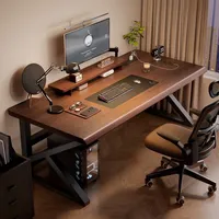 Escritorios de Computadora Rectangulares Negros para Escuela, OEM ODM, Mesas de Juego de Madera Resistentes, Taburetes de Estudio, Muebles de Oficina