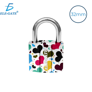 Lucchetto in Lega di Zinco Bianco da 32mm con Motivo a Cuore, Combinazione Numerica a Chiave, Funzione Impermeabile, Dimensione 70mm - Product Image 4