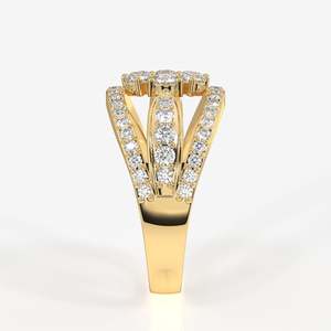 Bague en or 18 carats avec diamant moissanite Majestic Bloom, élégante et luxueuse, catégorie de produits - Product Image 3