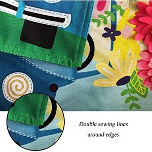 USA TOP FLAGSINC Lot de 2 drapeaux de jardin double face pour camion de fleurs, 12,5x18 pouces, bleu, drapeau extérieur pour voiture - Product Image 1