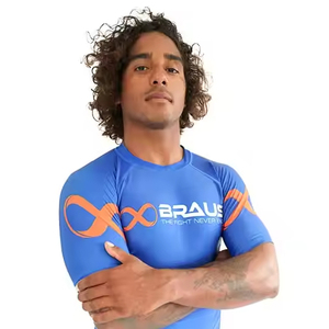 Logo personnalisé MMA BJJ Compression Shirt Manches Courtes Jiu Jitsu Rashguard UPF50 Compression Fight Wear No Gi Grappling Rash Guard - Product Image 1