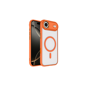 Funda Premium Naranja Delgada para iPhone 17 Air, Compatible con MagSafe, de Silicona Cromada, Estilo Ins, con Acabado Esmerilado - Product Image 1