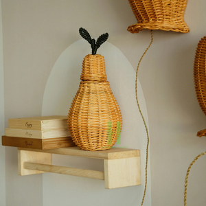 Cesta de almacenamiento de perlas de ratán natural ecológica hecha a mano en Vietnam para decoración de habitación de niños HNH Craft - Product Image 1