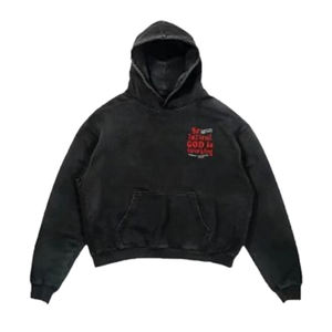 เสื้อฮู้ดดี้โอเวอร์ไซส์ผ้าฝ้าย 100% ลายกราฟิกของตัวเอง ราคาถูก จัดส่งเร็ว รับออเดอร์จำนวนน้อย เสื้อผ้าสตรีทแวร์ ชุดวอร์มผ้าเฟรนช์เทอร์รี่ - Product Image 2