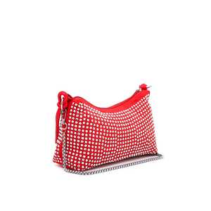 <b>Red</b> Women's P36116 Formal Shoulder <b>Bag</b> Single Handle Zipper Closure Nylon Polyester Cotton Lining Material - Product Image 2
