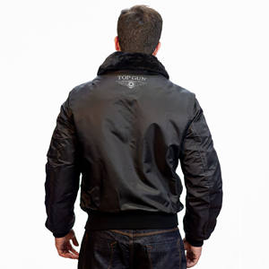 แจ็คเก็ตบอมเบอร์ผู้ชายแบบหนา สำหรับฤดูใบไม้ร่วง ลายปักแบบแพทช์เวิร์ค ด้านหน้ากันน้ำ แบบกลับด้านได้ สกรีนโลโก้ได้ - Product Image 4