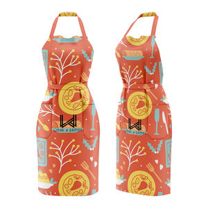 Tablier de cuisine en coton doux de haute qualité, tablier de cuisine sans manches réutilisable et tendance, logo personnalisé, imperméable, OEM ODM - Product Image 1