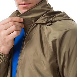 แจ็กเก็ตกันลมน้ำหนักเบาสีกากีสำหรับผู้ชาย, เสื้อโค้ทกันลมกันน้ำสำหรับเดินเขากลางแจ้งเสื้อกันฝนมีซิปรูดแบบลำลองสำหรับการเดินทางวิ่งเสื้อโค้ท - Product Image 3