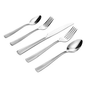 Juego de cubiertos de hotel de 24 piezas personalizado de acero inoxidable brillante con caja de pulido de espejo de embalaje para la promoción de regreso a la escuela - Product Image 3