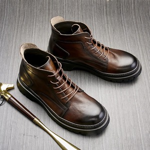 Chaussures décontractées légères avec semelle absorbant la transpiration et structure flexible, chaussures de tous les jours pour hommes, chaussures en cuir - Product Image 4