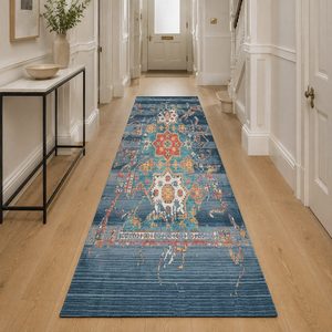 RUGS DEPOT LXDP-0530 Wholesale Charcoal Grey Ethnic Kilim Digital Printed Machine Washable Chenille Area Rug Non <b>Slip</b> - Product Image 5