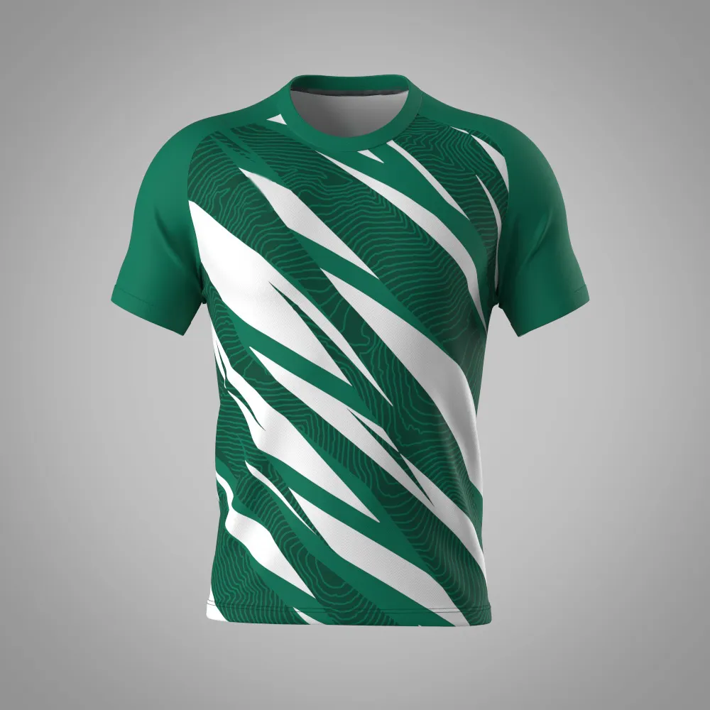 Wholesale Men's Sports Running Football Soccer Jerseys OEM Cheap Short Sleeve Quick Dry Volleyball Jersey With Sublimation Print