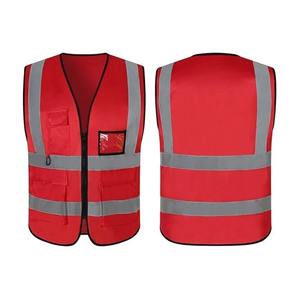 Chaqueta de construcción de alta visibilidad Multi bolsillos colorido reflectante seguridad trabajo chaleco - Product Image 3