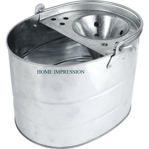 Cubo de fregona galvanizado Forma y tamaño personalizados Cubo de fregona de limpieza para el hogar y la Oficina Cubo de fregona hecho a mano de último diseño en la India - Product Image 4